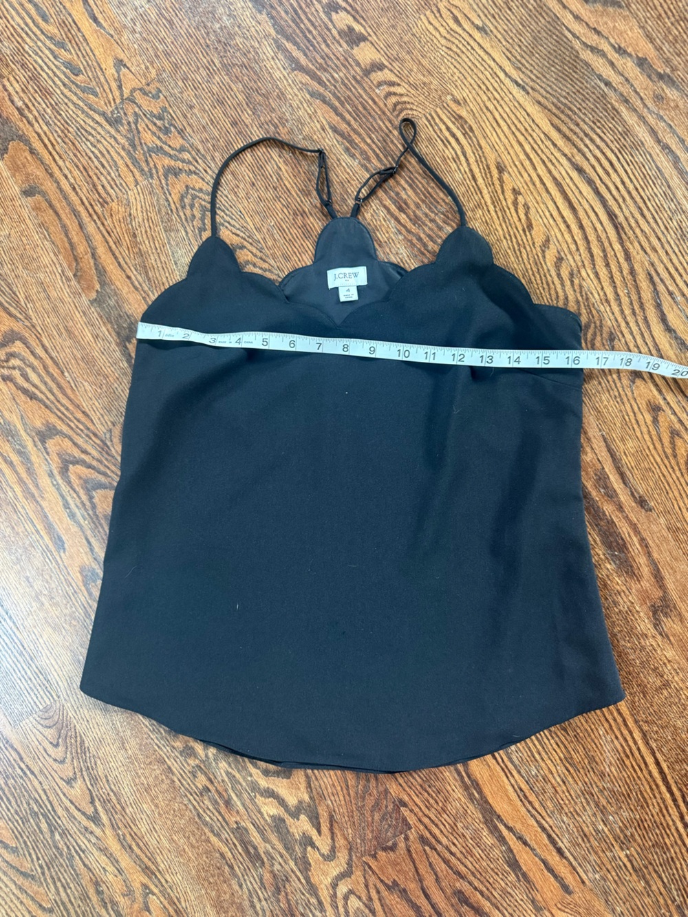 Lot of 2 J. Crew scallop tank tops adjustable straps size 4 - Picture 2 of 3